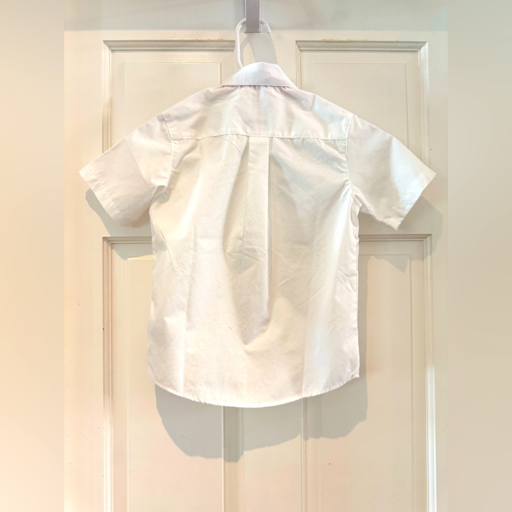 French Toast Bundle of 3 Boys' Short Sleeve Classic Poplin Dress Shirt - White - Picture 15 of 16